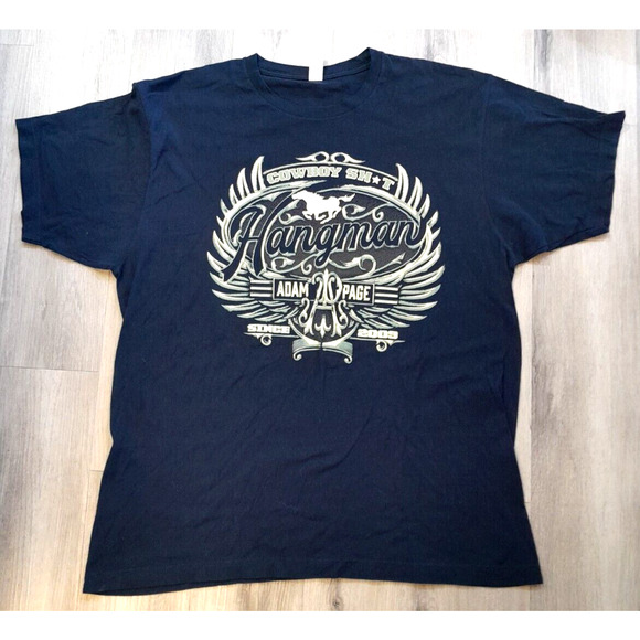 Tultex Adam Page Cowboy Sh*t Hangman Elite Wrestling Blue Short Sleeve XL Tee - Picture 1 of 11